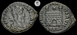 Ancient Coins - Flavius Victor. AD 387-388. Æ. VF. Beautiful details.