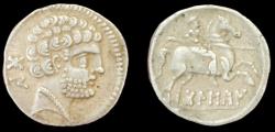 Ancient Coins - SPAIN, Bolskan (Osca). Circa 150-100 BC. AR Denarius. Extremely Fine. Beautiful Example!