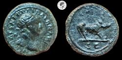 Ancient Coins - Trajan. AD 98-117. Æ Quadrans. Rome mint. Very Fine, nice green patina.