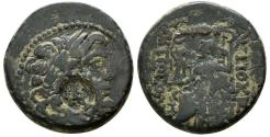 Ancient Coins - Countermark of Cleopatra VII , SYRIA, Seleucis and Pieria. Antioch. Very clear details of Cleopatra .