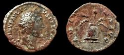 Ancient Coins - Antoninus Pius AR Denarius - Annona 138-161 AD. Rome mint. Very Fine.