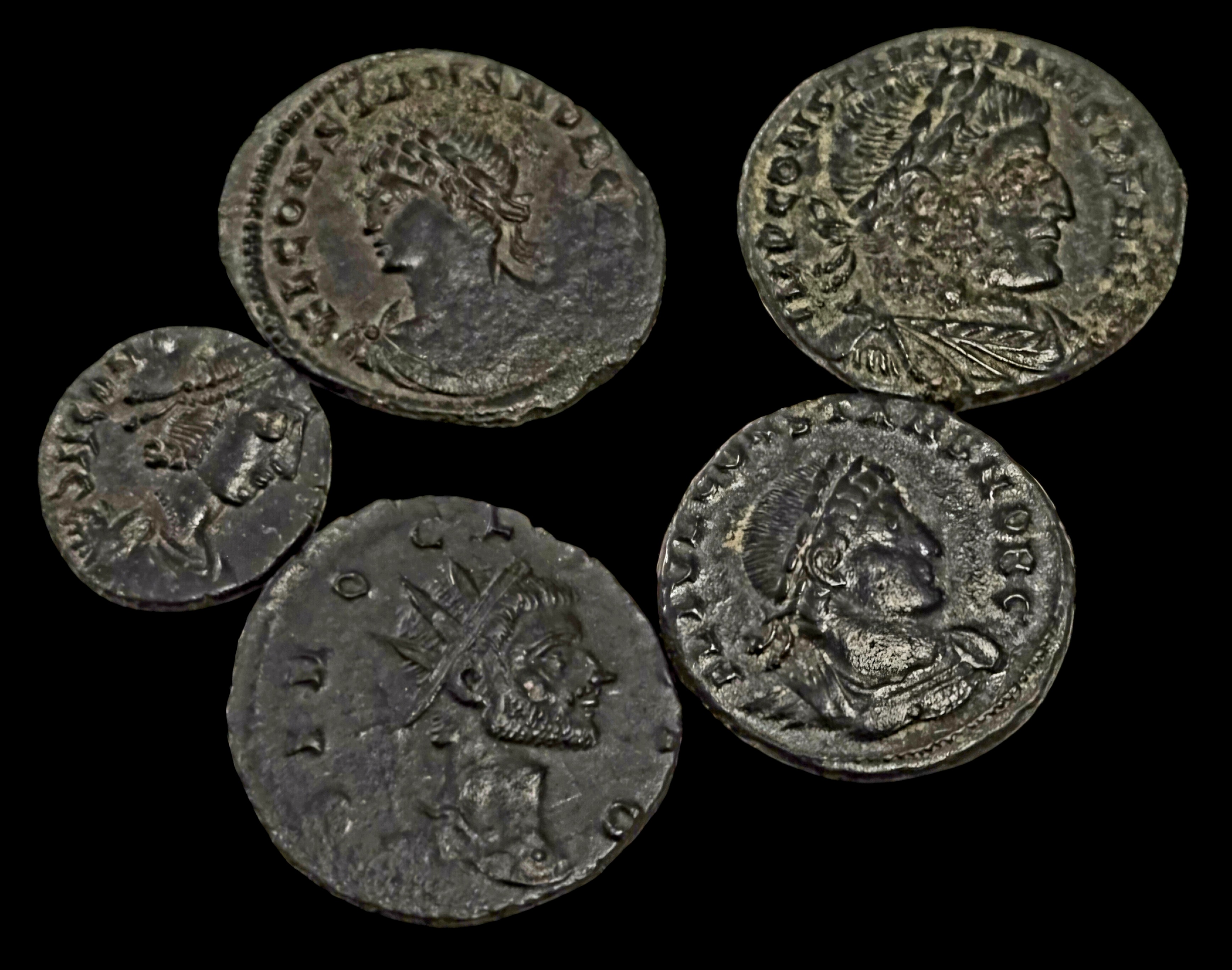 Lot of 5 Roman Coins. Check it out! Sold as is. Fine to Very Fine.