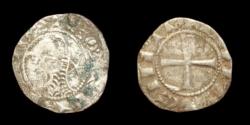 Ancient Coins - CRUSADERS, Antioch. Bohémond III. 1163-1201. BI Denier. aVF.