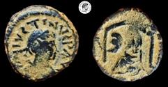 Ancient Coins - Justin I. 518-527 AD. Æ Pentanummium. VF.