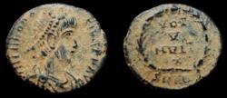 Ancient Coins - Theodosius I, AE4, Aquileia mint, year 5 or 10 (383/4-389/90 AD)  Very Fine.