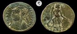 Ancient Coins - Commemorative Series, 330-354 AD. AE Follis. Thessalonica mint. Deposits. Very Fine.