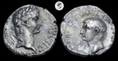 Ancient Coins - Tiberius, with Drusus as Caesar, AR Drachm of Caesarea-Eusebia, Cappadocia mint. AD 32-33. Very Rare!