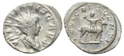 Ancient Coins - Valerian II Caesar, 256-258 AD. AR Antoninianus, Lugdunum mint. VF.