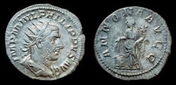 Ancient Coins - Philip I AR antoninianus. Rome mint. 244-249 AD. Very Fine.