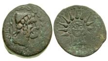 Ancient Coins - Iberia, Malaka. ca. 2nd century B.C. AE. Very Fine.