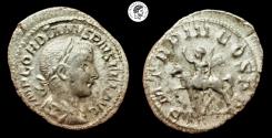 Ancient Coins - Gordian III. 238-244 AD. AR Denarius. Rome mint. Toned. aVF.