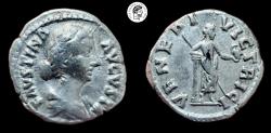 Ancient Coins - Faustina Junior. Augusta, 146-176 AD. AR Denarius. Rome mint. Very Fine & Scarce.