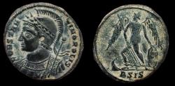 Ancient Coins - Constantine I, 307-337 AD. Billon reduced Centenionalis, Siscia mint. Very Fine.