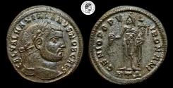Ancient Coins - Galerius, as Caesar, AE Follis. 293-305 AD. Heraclea Mint. Fully silvered. EF.