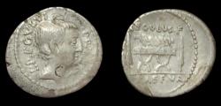 Ancient Coins - ROMAN REPUBLICAN. L. LIVINEIUS REGULUS (CIRCA 42 B.C.) VF. Scarce!