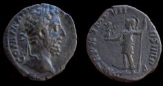 Ancient Coins - Commodus Denarius. Rome mint, 177-192 AD. Very Fine.
