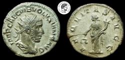 Ancient Coins - Volusian. AR antoninianus. Rome mint. A.D. 251-253. Toned & Very Fine.