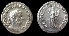 Ancient Coins - Macrinus, AR denarius. Rome mint. 217-218 AD. Very Fine.