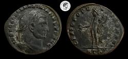 Ancient Coins - Galerius. AE Follis. Heraclea mint. 305-311 AD. Some silvering remaining. aVF.
