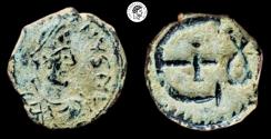 Ancient Coins - Justinian I Æ 5 Nummi. Antioch, 561-565 AD. Very Fine.