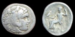 Ancient Coins - Macedonian Kingdom, Alexander III AR Drachm. Lamspacus mint. 323-317 BC. Fine.