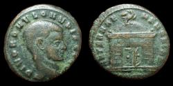 Ancient Coins - DIVUS ROMULUS. Died 309 AD, Quarter-follis, Ostia mint, c. 309-312 AD,  Rare. Very Fine. Green and Brown Patina.