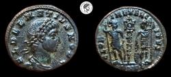 Ancient Coins - Delmatius, AE. Constantinople mint. AD 335-337. Extremely Fine & Rare.