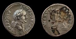 Ancient Coins - Vespasian AR Denarius. Rome Mint. 73 AD. aEF.
