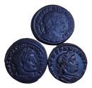 Ancient Coins - Lot of 3 Ancient Roman Imperial Constantine I 'The Great' AE Follis coins. Very Fine. Check it out!  Sold as is.