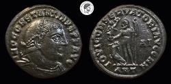 Ancient Coins - Constantine I 'the Great'. AE Follis, Antioch mint. 307/10-337 AD. Black patina. Very Fine. Rare 2-3 ever recorded.
