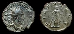 Ancient Coins - Postumus AR Antoninianus. Lyons mint 260-262 AD. Very Fine & Toned.