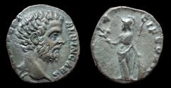 Ancient Coins - Clodius Albinus, as Caesar, AR Denarius. Rome mint. 195-197 AD. aEF. Nice Toned. Very strong portrait.
