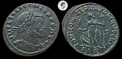 Ancient Coins - Licinius I. AE Follis. Siscia mint. 308-324 AD. Nice details with some green highlights. Very Fine.