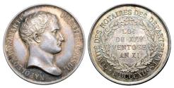 World Coins - France, Kingdom (restored), temp. Louis Philippe I. Napoléon Bonaparte, as Premier Consul, AR Medal.