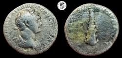 Ancient Coins - Trajan AR Didrachm of Caesarea, Cappadocia. 98-117 AD. Toned, Fine.
