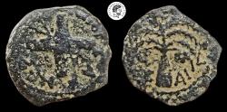 Ancient Coins - Judaea, Procurators. Antonius Felix AE. Prutah. Struck under Claudius in Jerusalem. Very Fine.
