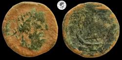 Ancient Coins - ARSE-SAGUNTO (Sagunto, Valencia). As. AE. 150-100 BC. aVF & Very Rare. Nice patina.