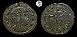 Ancient Coins - Galerius. AE Follis. Nicomedia mint. 307-308 AD. Interesting strike. Extremely Fine.