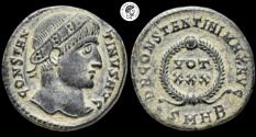Ancient Coins - Constantine I. AD 307/310-337. Æ Follis. Heraclea mint. Beautiful Details, earthen deposits, VF.