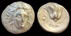 Ancient Coins - ISLANDS off CARIA, Rhodos. Rhodes. Circa 305-275 BC. AR Didrachm. VF.