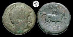 Ancient Coins - Iberia, Kese. Ca. 200-150 B.C. AE 25. VF.