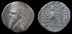Ancient Coins - KINGS OF PARTHIA. Mithradates II, 121-91 BC. Drachm. AR. Very Fine.