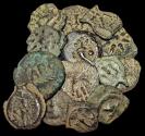 Ancient Coins - Lot of 14 Judaea prutah AE Coins. Fine to at Very Fine. Sold as is.