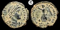 Ancient Coins - Valens. AE Nummus. 364-378 AD. Antioch. Nice light brown earthen deposits. Very Fine.