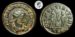Ancient Coins - Carinus. AD 283-285. AE Antoninianus. Cyzicus mint. Very Fine.