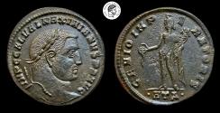 Ancient Coins - Galerius AE Follis. Heraclea mint. 305-311 AD. Nice brown patina. Extremely Fine.