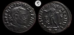 Ancient Coins - Licinius I. AE Follis. 308-324 AD. Rome mint. Beautiful black patina. Very Fine.