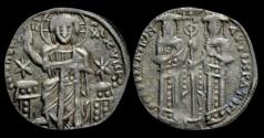 Ancient Coins - ANDRONICUS II PALAEOLOGUS with MICHAEL IX (1282-1328 AD). Basilikon. Constantinople.