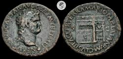 Ancient Coins - Nero. AD 54-68. Æ As. Lugdunum (Lyon) mint. Struck circa AD 65. aVF.