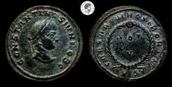Ancient Coins - Constantine II. As Caesar, AE Follis. Siscia mint. 316-337 AD. Very Fine.